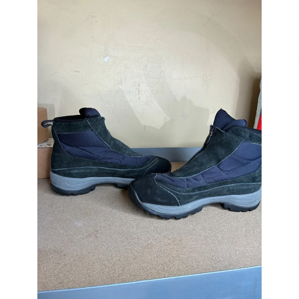 Cabelas Dry-Plus Thinsulate Ultra Winter Boots Mens 10 D Black Suede Zip 84-1107